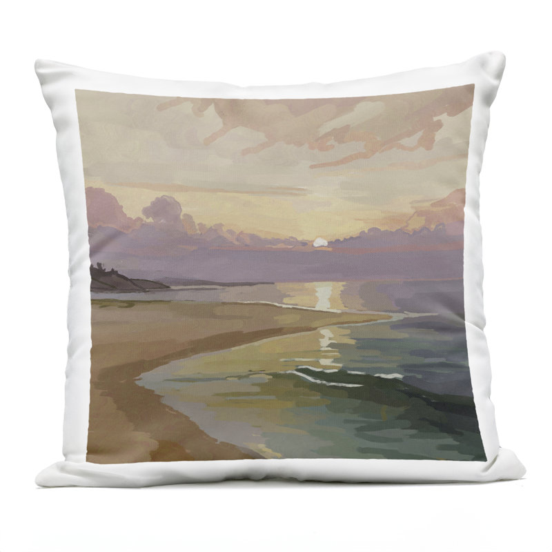 Coussin d'extérieur San Francisco Shoreline, imprimé par Amelia Noyes