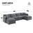 136" Chenille Modular Sectional Sofa with Deep and Wide Seat-1654142800
