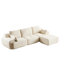 Canapé modulaire en velours côtelé à 3 places pour animaux de compagnie, sans assemblage, confort pour les espaces intérieurs, beige moderne, personnalisable-1126785036
