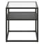 Deimy Glass Top Frame End Table