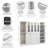 Bestar Florence 100W X 25D Modular Walk-In Closet System With LED Lights, Rods, Shelves, Drawers, And Doors, Shaker Style