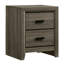 Ensemble de chambre double, gris et noir, ensemble de 2 pièces avec table de chevet