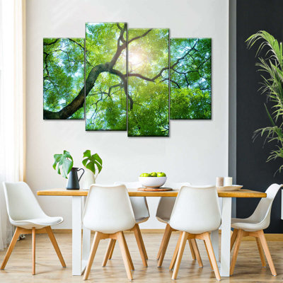 Ensemble de 4 arbres sur toile