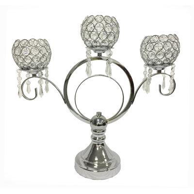 Bougeoir de table en métal 13 po H
