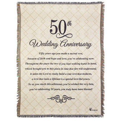 Jeté de tapisserie 50e anniversaire de mariage