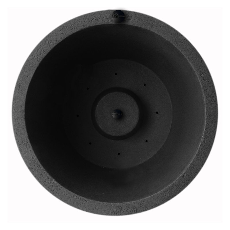 Crete Planter, 30" H x 18" W x 18" D, Black