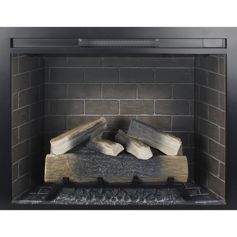 33-Inch Electric Fireplace Insert: Smokeless Firebox, Touch Panel, 1500W Heat, 4 Flame Colors, Adjustable Brightness/Speed, /Ul , 5000 /H, 400 Sq. Ft. Heat Range, 2 Installation Options, Realistic 3D