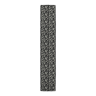 Circle Vine Pattern Black 5 Table Runner