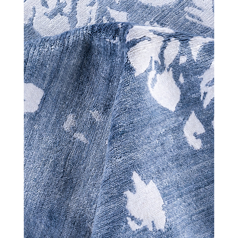 Overdyed One-of-a-Kind Rectangle 9'2" X 12'1" Hand Knotted Area Rug