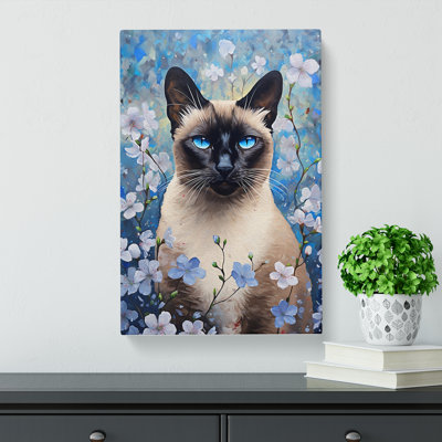 Siamese Cat Informel - Wrapped Canvas