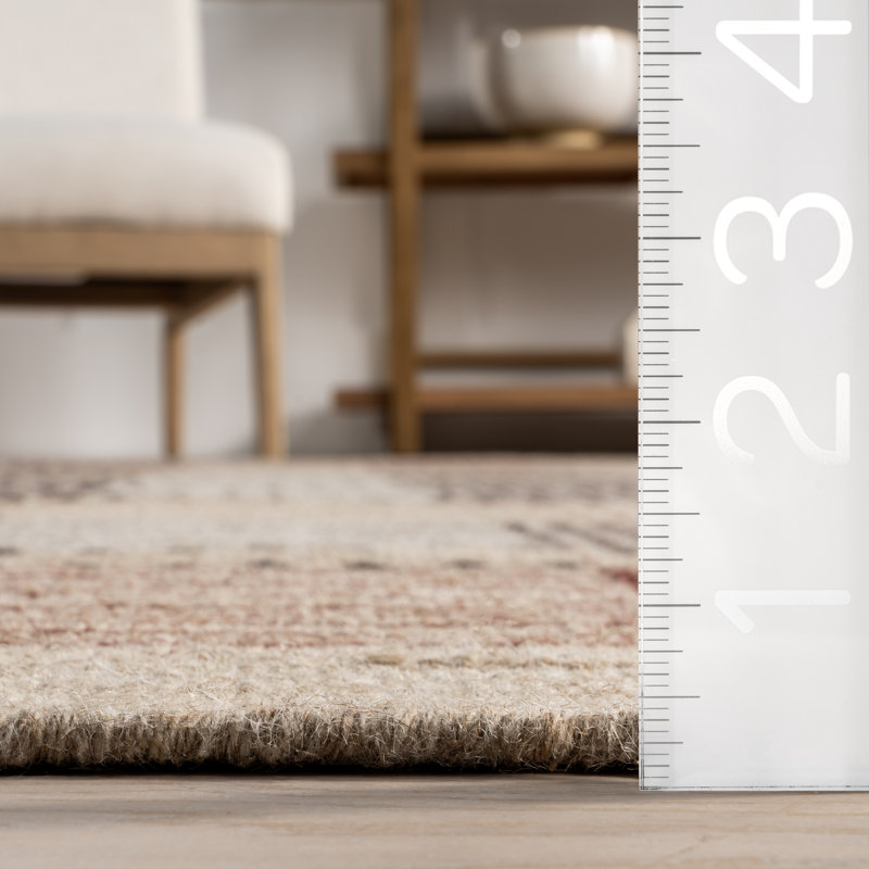 Tapis en laine à carreaux Hurst, Rectangle 9 pi 6 po x 13 pi 6 po