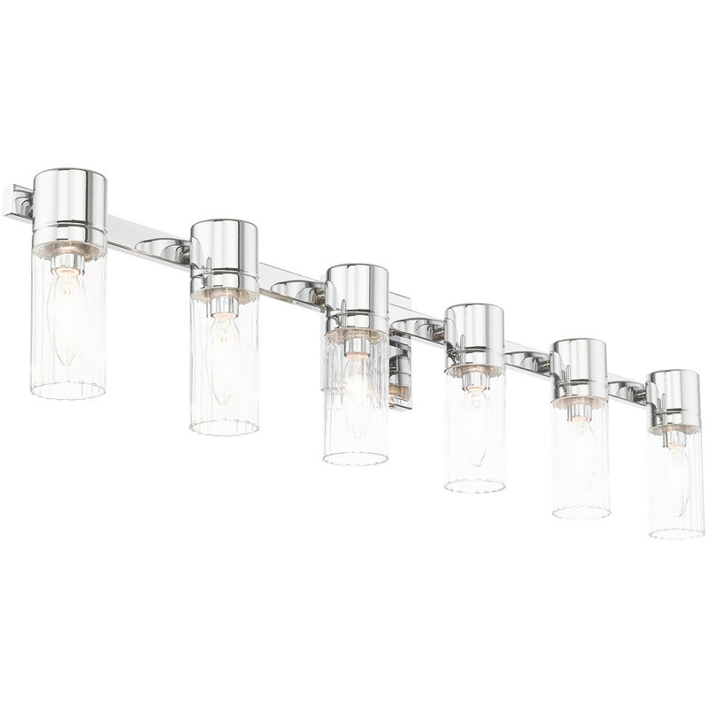 6 - Light Vanity Light, Polished Chrome