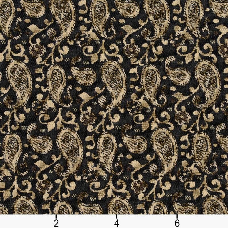 Tissu cachemire, Noir 4