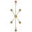Shea 6 - Light Steel Dimmable Sputnik Modern Linear Chandelier-232464013