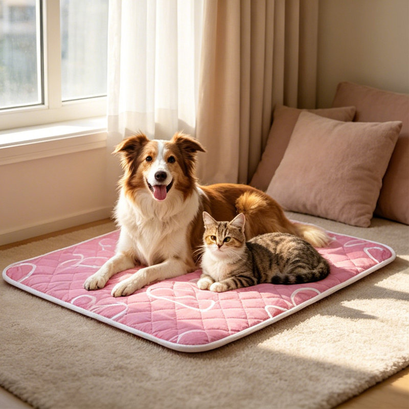 Tapis de couchage imperméable pour chien avec chats 59,1 x 39,4 po toutes saisons imperméable pour chien, rose, Pkl2