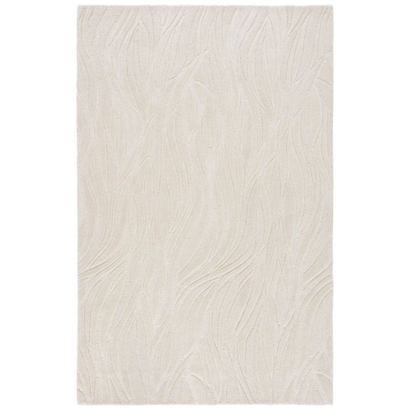 Mykonos 701 laine touffetée à la main à 80%; Tapis abstrait 20% coton, Rectangle 8 pi 0 po x 10 pi 0 po