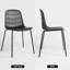 Chaises de salle à manger Mid-Century modernes avec dossier creux, chaises de salle à manger en métal-87197108-87146936
