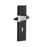 New York Plate with Decorative Keyhole and Privacy (Bed & Bath) with Parlour Lever