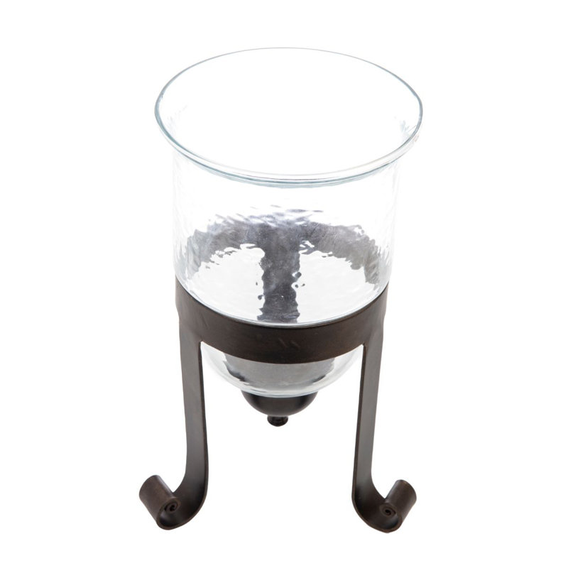 12.75'' H Iron Tabletop Hurricane