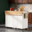 55.5" Fluted Kitchen Island with 2 Drop Leaf-454704043