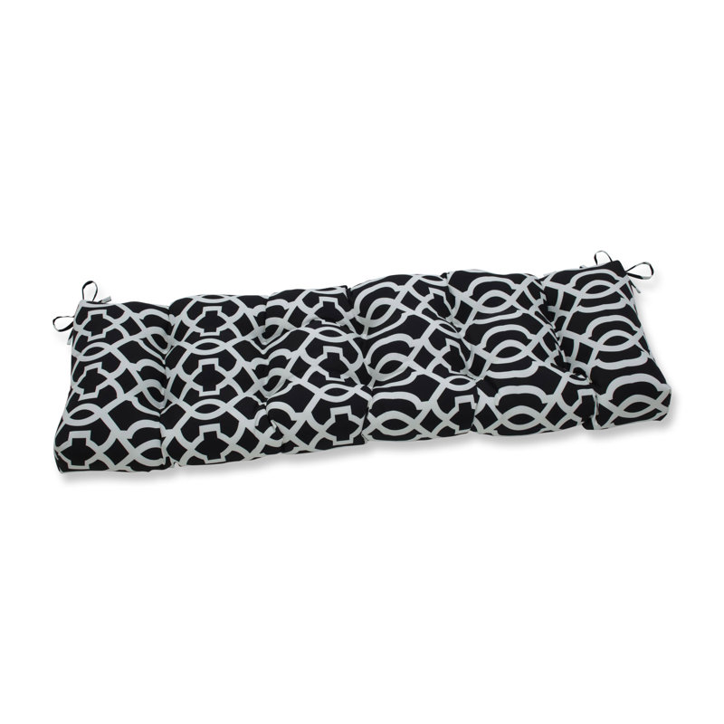 Coussin de siège intérieur / extérieur Abdulazis, L 60 po, Noir