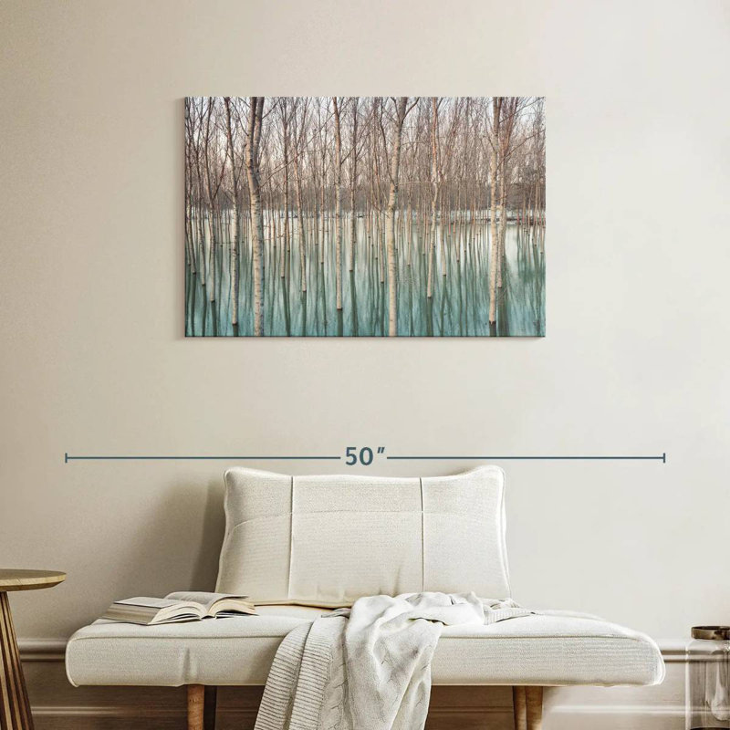 Flooded Birch Tree Forest, 24" H x 36" W