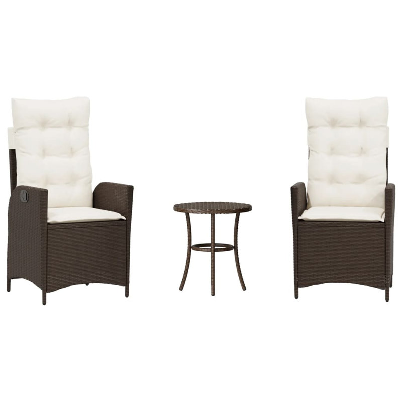 Ensemble bistro 3 pièces Vidaxl, Beige, Beige