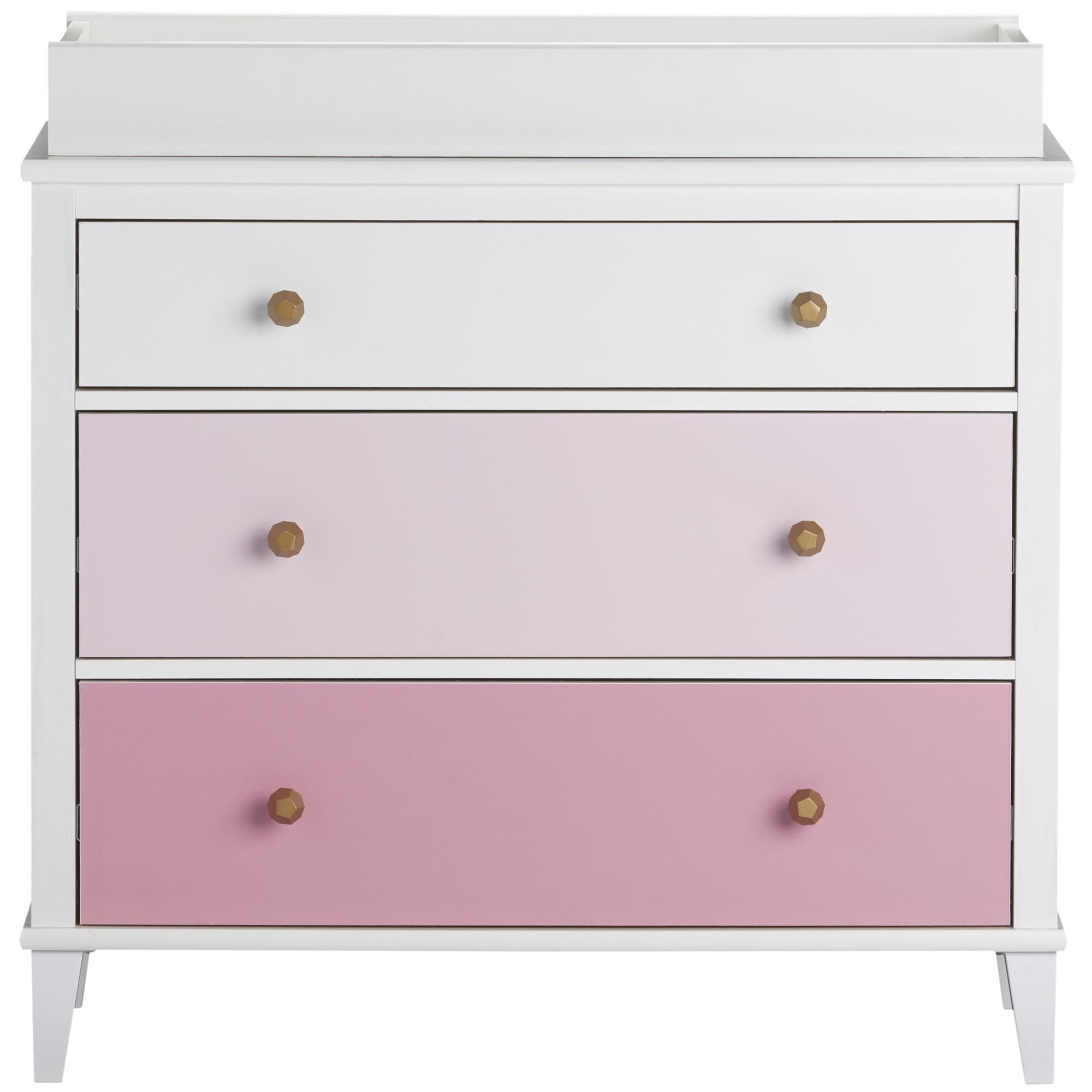 Pink changing cheap table dresser