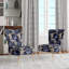 Chaise d'appoint rembourrée bleu cobalt