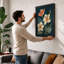 Flowers and Leaves Botanical - Framed Print-462392990-462392991