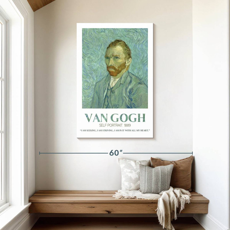 Autoportrait Van Gogh, affiche d'exposition, H 45 po x l 30 po