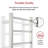 Palma Electrical Wall-mounted Towel Warmer, Polished, Plug-in, 4 Bars