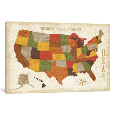 " US Map (Modern Vintage Spice) " by Michael Mullan