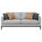 Jared Upholstered Track Arm Sofa Light Gray