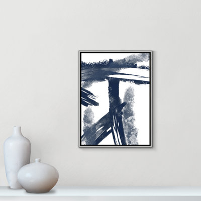 Bleu marine frappant les coutures 1 - reproduction d'art