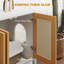 Cat Litter Box Enclosure w/ 2 Cabinets for 2 Cats, White