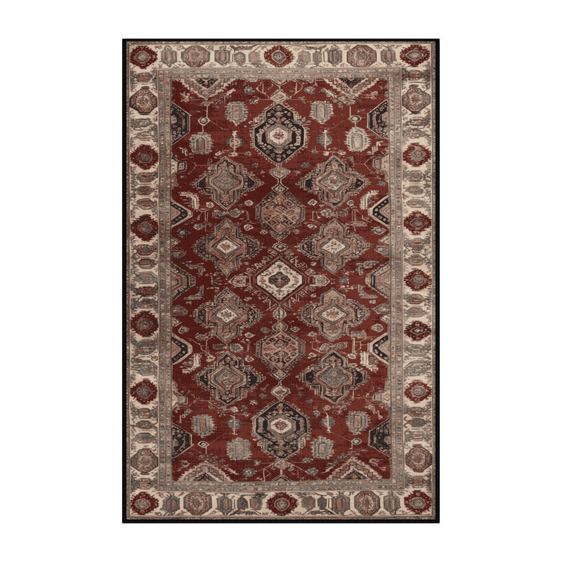 Tapis brun lavable à la machine, Rectangulaire 3 pi x 5 pi