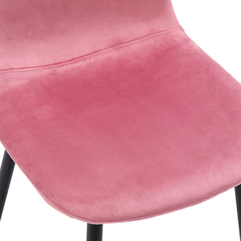Chaise d'appoint Avion, Velours rose
