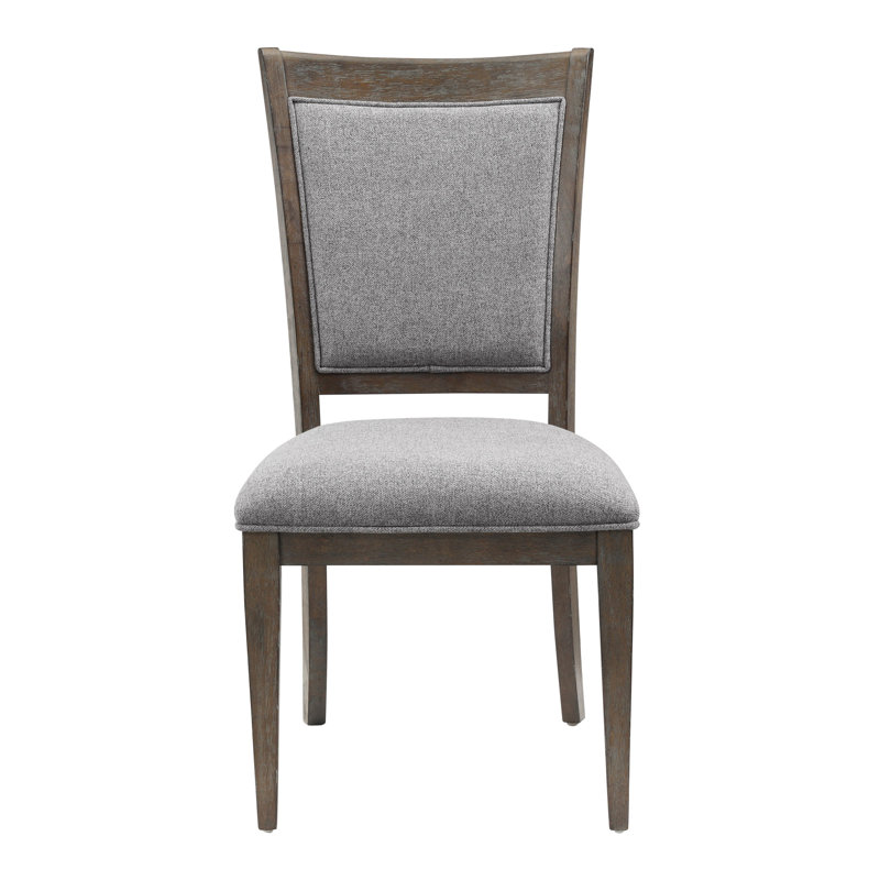 Chaises d'appoint transitionnelles brun gris 2, meubles de salle à manger rembourrés en tissu