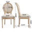 Chaise d'appoint rembourrée 37,8 po H (ensemble de 2)