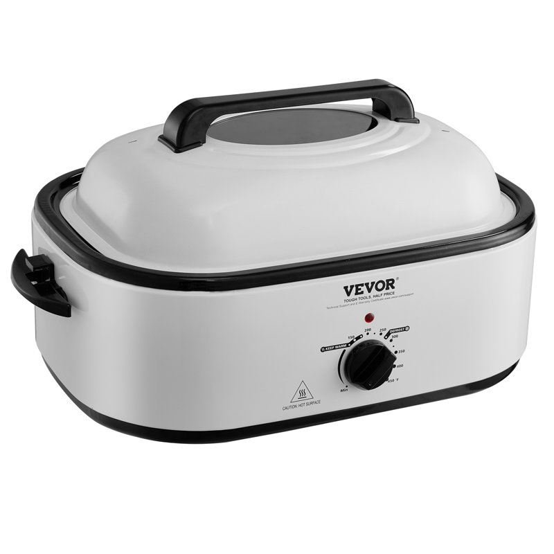 VEVOR 22 Qt. Electric Roaster Oven, White