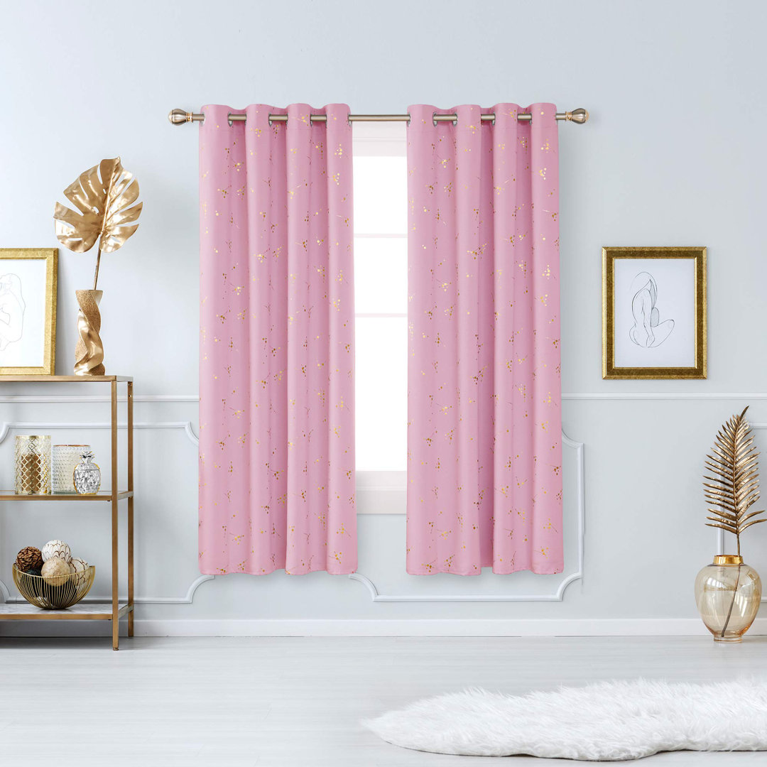 Polyester Blackout Grommet / Eyelet Curtain Pair