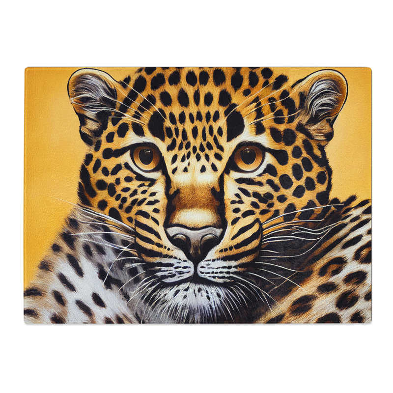 Beguiling Leopard  Glass Chopping Board