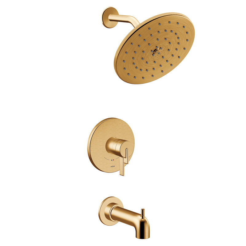 Garniture de baignoire et douche Cia M-CORE 4-Series Eco-Performance, valve requise, Or brossé