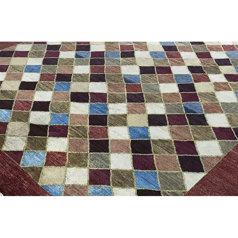 Tapis brun de haute qualité noué à la main