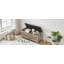 Banc de rangement, coffre de rangement en bois rétro avec 2 charnières de sécurité, charge de 300 lb, assemblage facile, banc de repose-pieds de rangement pour le salon de la chambre à coucher