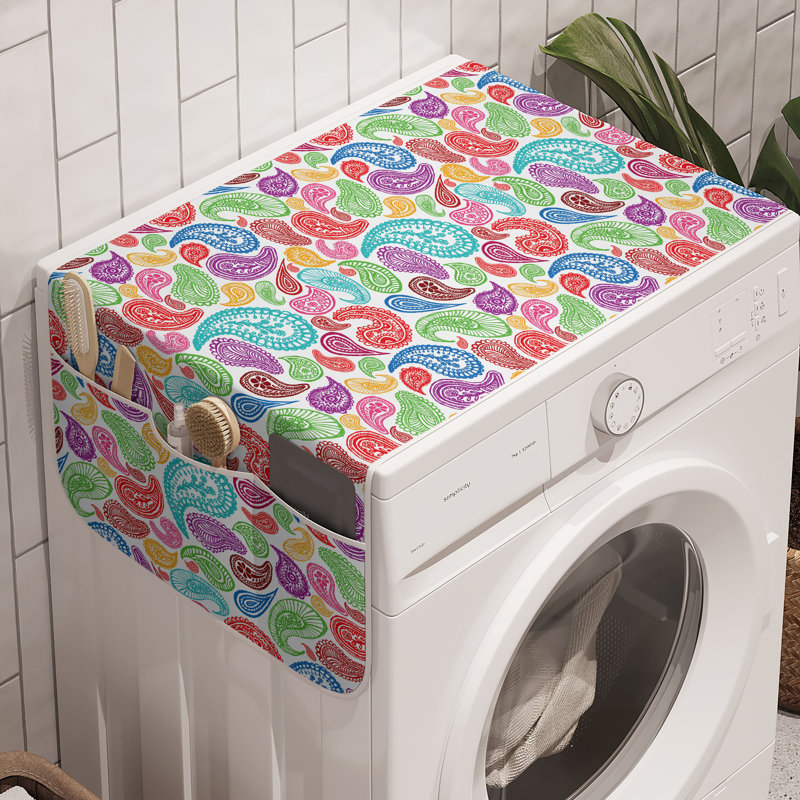 East Urban Home Paisley Washing Machine Organizer Pack of 2 47" x 18.5" Multicolor