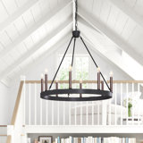 Marsden 8 - Light Dimmable Wagon Wheel Chandelier
