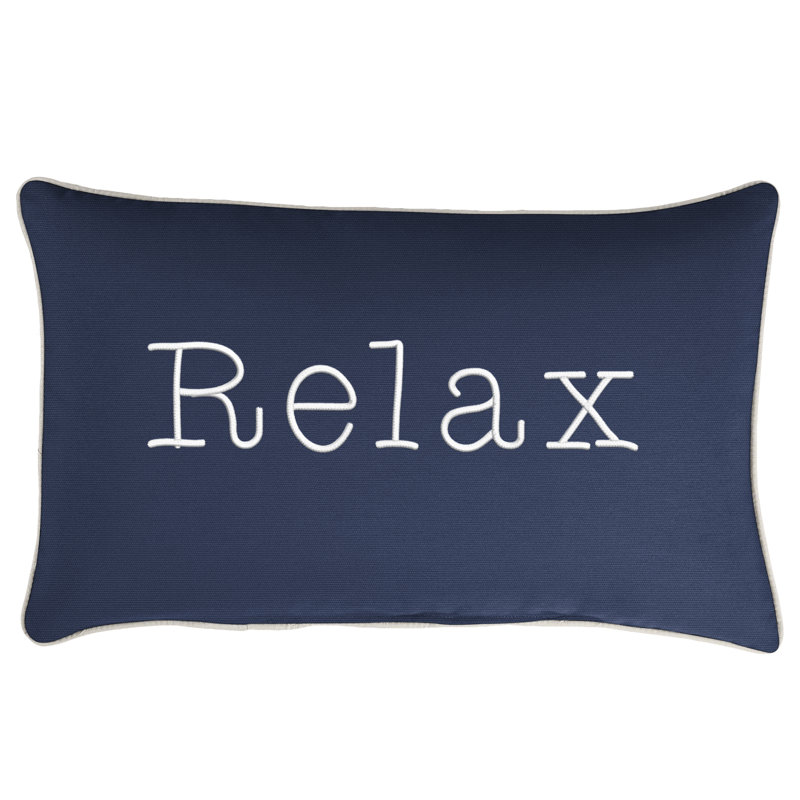 Belle Outdoor Rectangular Pillow Cover & Insert, Navy