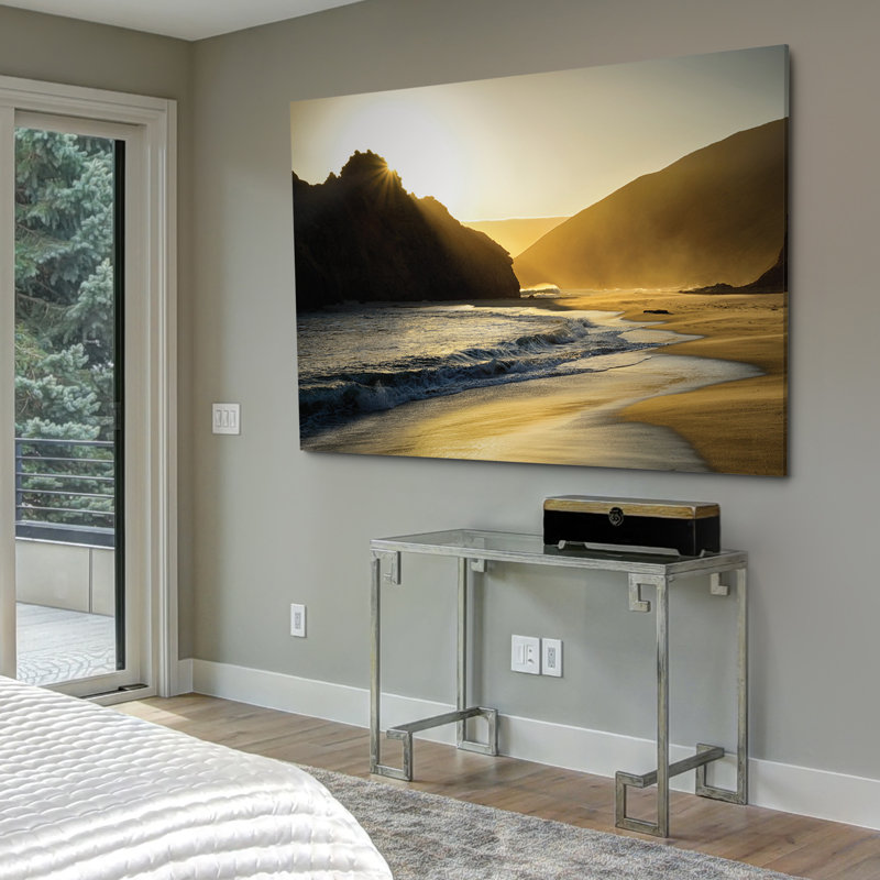 Coucher de soleil à Big Sur - reproduction d'art sur toile, H 12 po x l 18 po x P 1,5 po